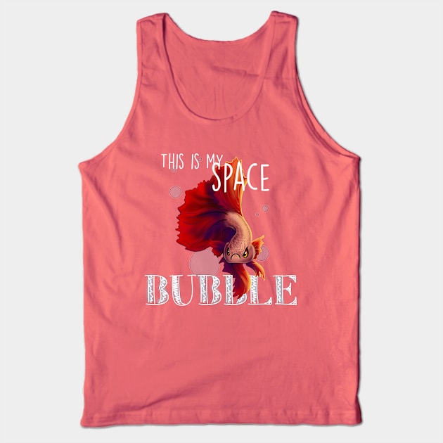 Space Bubble Betta Fish Tank Top by Unicornarama